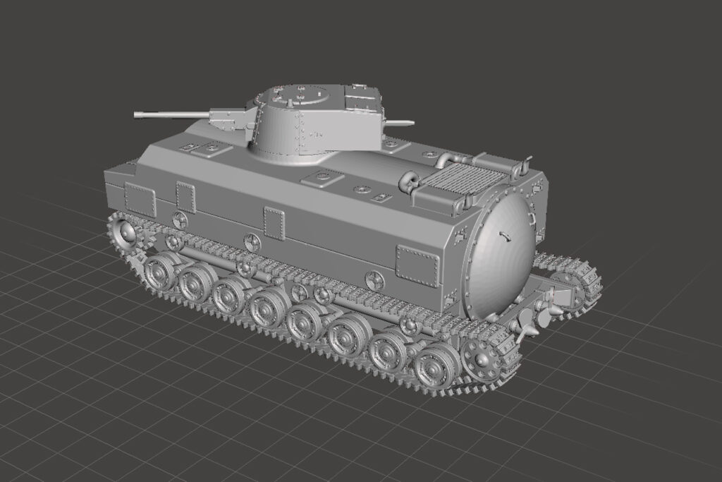 Special Type 3 Ka-Chi Amphibious Tank w. Discarded Pontoons